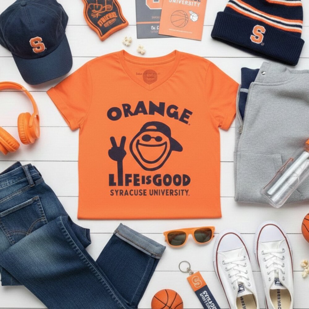 Life is Good "Orange" Syracuse University Graphic Tee